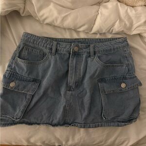 SHEIN Blue Denim Mini Skirt